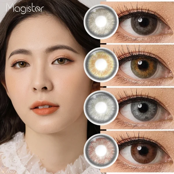 Beautiful Colored Contact Lenses: Grey, Brown, Purple Shades