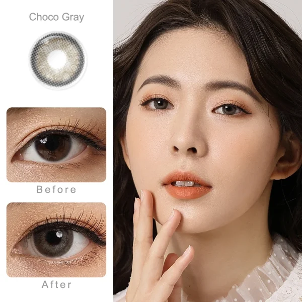 Beautiful Colored Contact Lenses: Grey, Brown, Purple Shades - Image 4