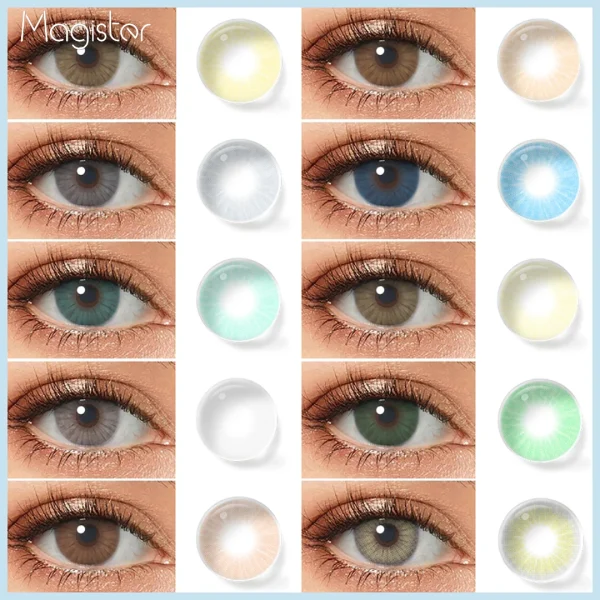 Natural Soft Colored Contact Lenses: Amber, Blue, Gray & Green Shades