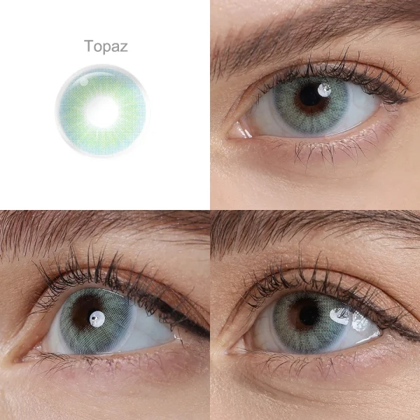 Natural Soft Colored Contact Lenses: Amber, Blue, Gray & Green Shades - Image 6