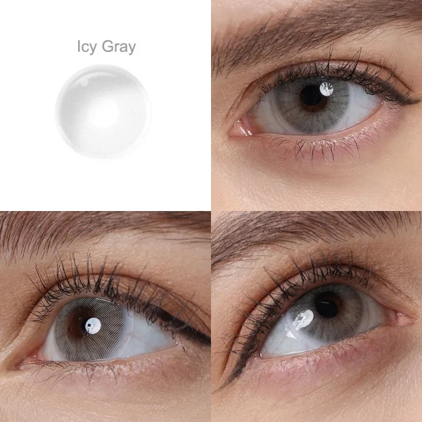 Natural Soft Colored Contact Lenses: Amber, Blue, Gray & Green Shades - Image 5