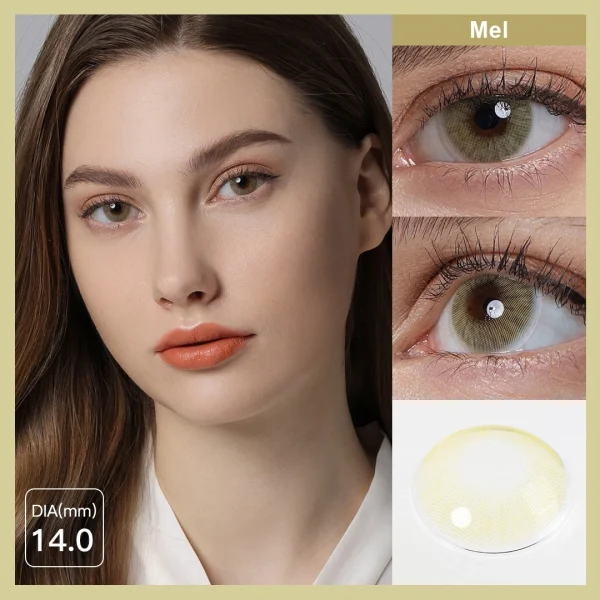 Natural Soft Colored Contact Lenses: Amber, Blue, Gray & Green Shades - Image 4