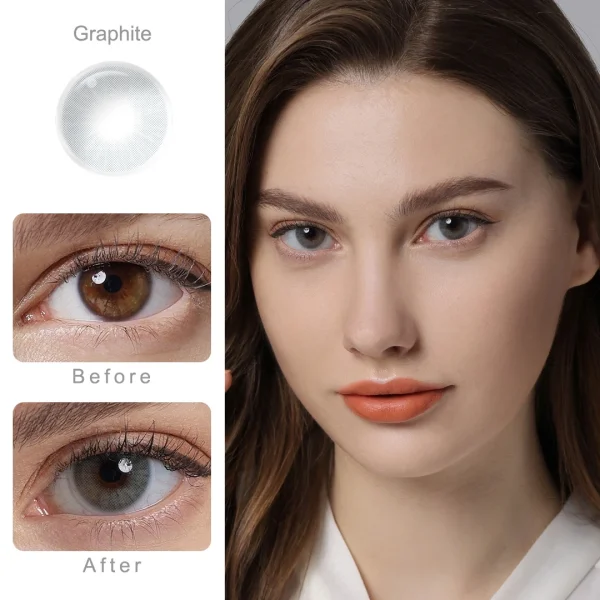 Natural Soft Colored Contact Lenses: Amber, Blue, Gray & Green Shades - Image 2