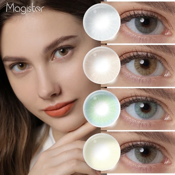 Natural Soft Colored Contact Lenses: Amber, Blue, Gray & Green Shades - Image 7