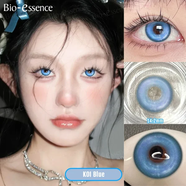 Cute Anime Contact Lenses for Halloween & Cosplay: Pink, Green, Blue, Purple & Gray Shades - Image 2