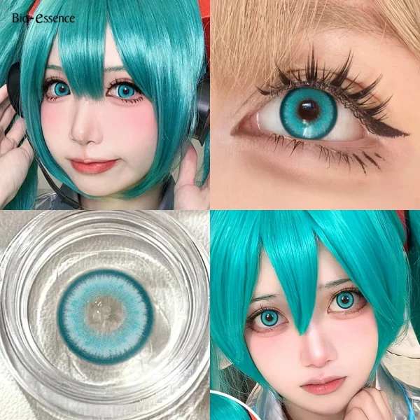 Cute Anime Contact Lenses for Halloween & Cosplay: Pink, Green, Blue, Purple & Gray Shades - Image 6