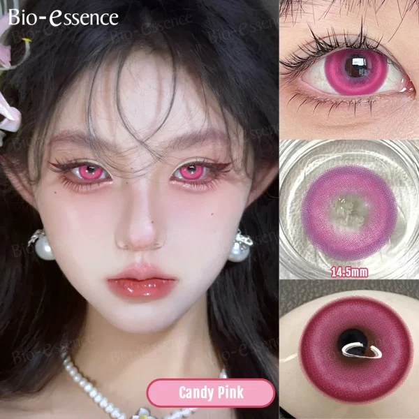 Cute Anime Contact Lenses for Halloween & Cosplay: Pink, Green, Blue, Purple & Gray Shades - Image 5