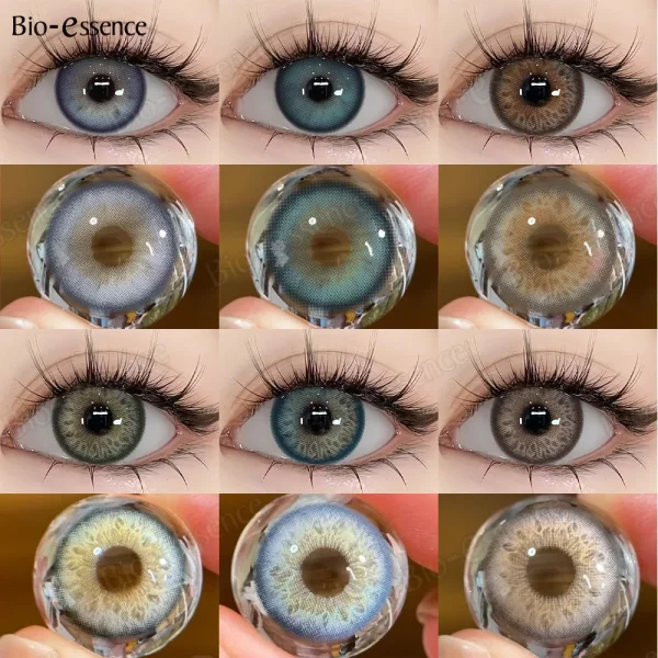 Blue and Brown Shades Colored Contact Lenses for a Natural Elegant Look