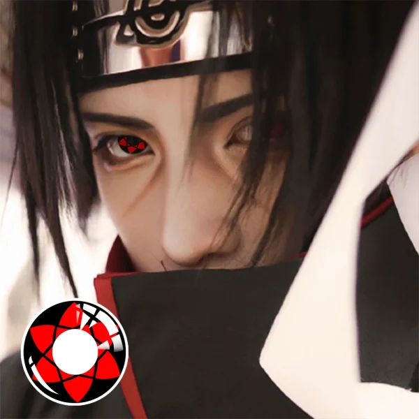 NARUTO Sharingan Contact Lenses Cosplay Colored Contacts for Halloween Anime Eyes - Image 2