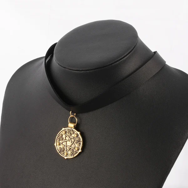 Yennefer of Vengerberg Inspired Necklace Pendant with Black Leather Choker for Cosplay - Image 5